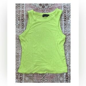 Neon Green Sleeveless Knit Top